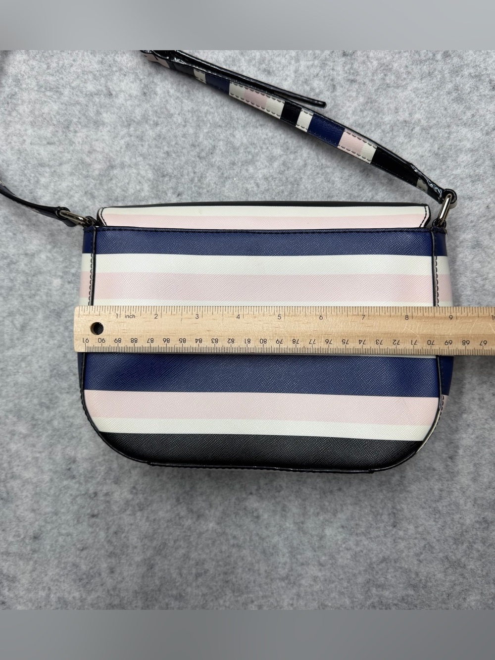 Kate Spade New York Patterson Drive Striped Crossbody Bag Blue Pink Navy White - Picture 4 of 15